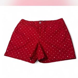Gloria Vanderbilt Red Starry Women's Shorts